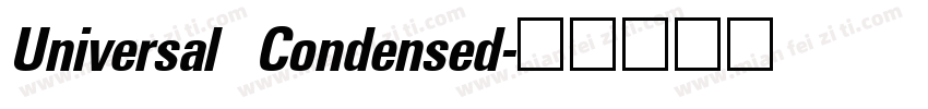 Universal Condensed字体转换